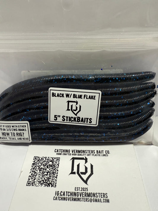 STICKBAITS-Black W/ Blue Flake ⚫️🔵