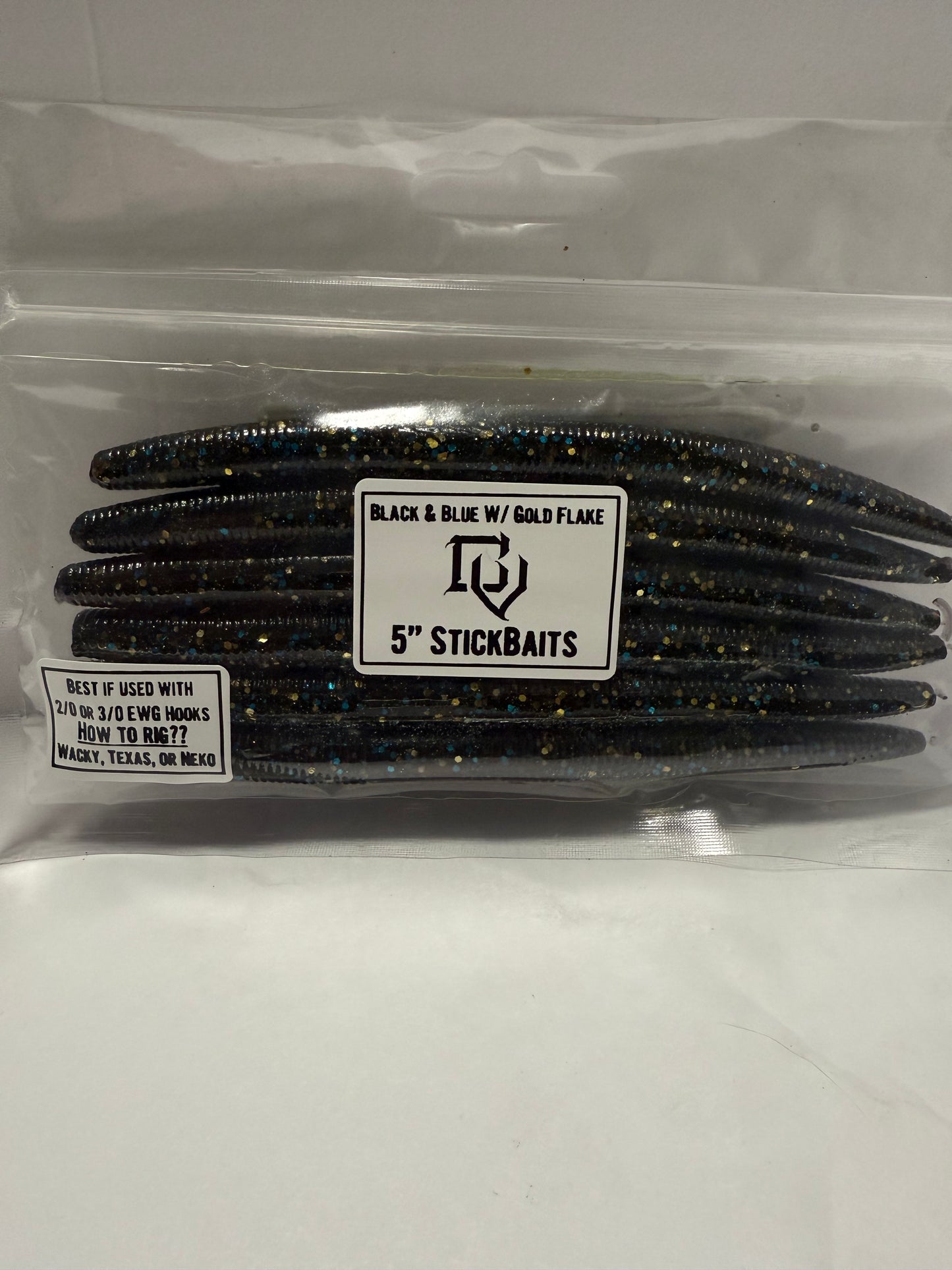 STICKBAITS - “Black&Blue W/ Gold”
